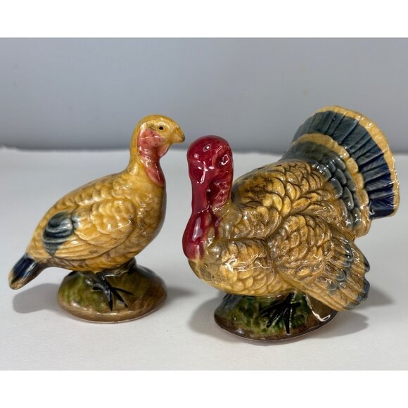 Napco Turkey Salt & Pepper Shakers Thanksgiving Table Décor Vintage 1960s - Picture 2 of 14
